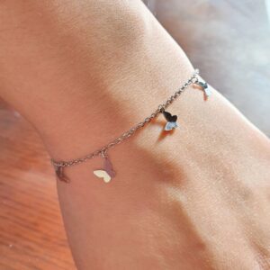Silver butterflies bracelet / أنسيال فضة فراشات