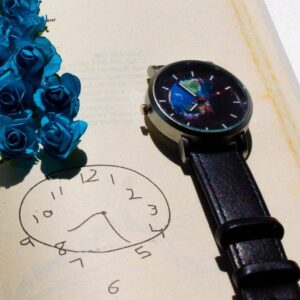 Black Leather Watch / ساعة جلد