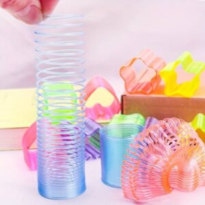 6 Colors Rainbow Spring Toy Heart Star Spring Toy Stackable / لعبة أشكال قابلة للسحب