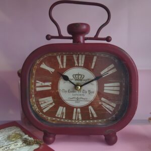 Metal Red Table Clock / منبة ترابيزة