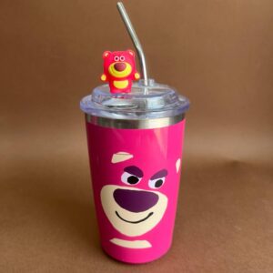Lotso Strawberry Bear Thermos Cup With Straw / كوب حرارى لوتسو