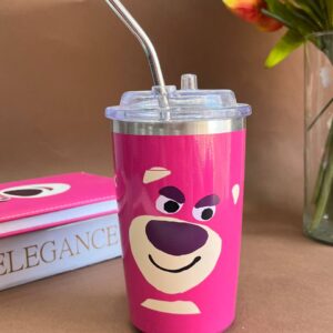Lotso Strawberry Bear Thermos Cup With Straw / كوب حرارى لوتسو