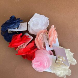 Flower Claw Clip  / توكة شعر ديل حصان وردة